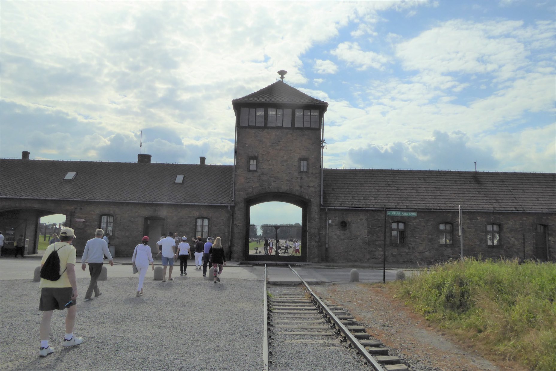 The gate to Auschwitz-Birkenau