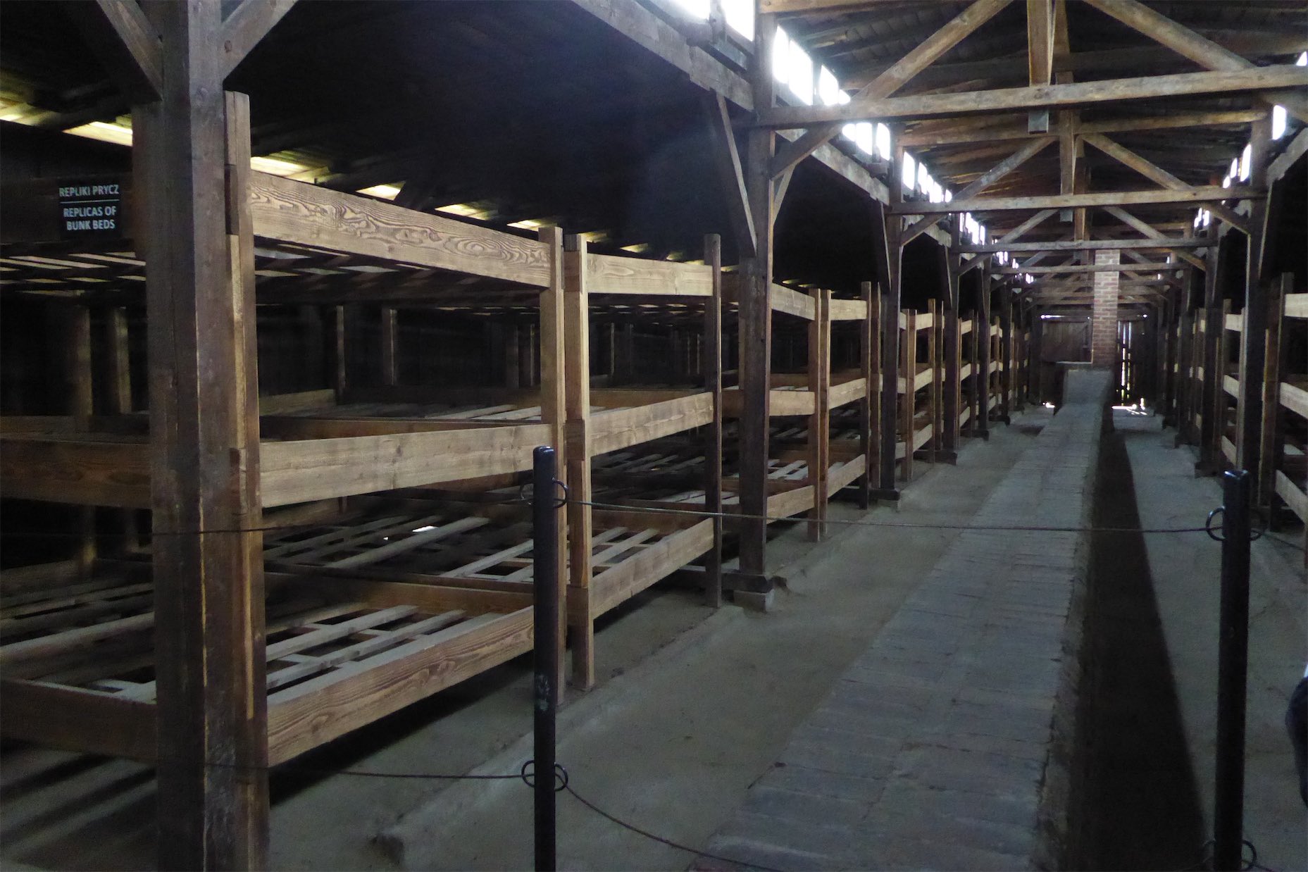 Birkenau barracks bunk beds
